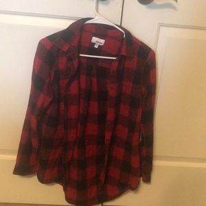 Red and Black plaid flannel